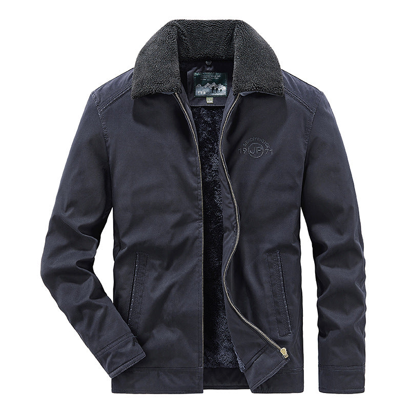 Cotton-padded Coat For Men Fleece-lined Thickened American Workwear