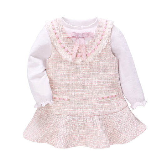 Girls Princess Little Fragrance Dress Suit