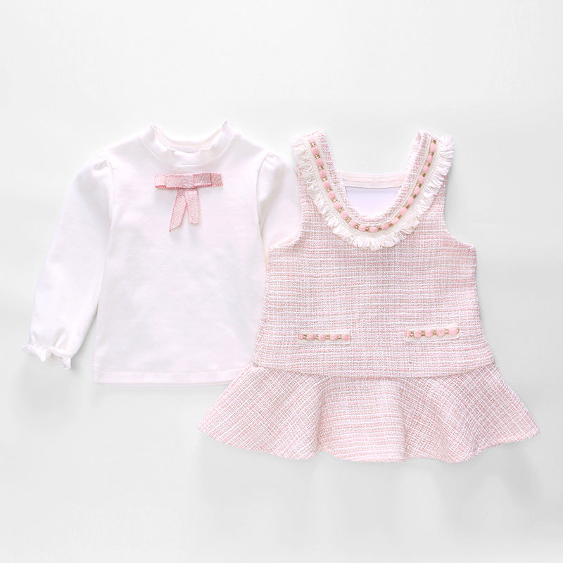 Girls Princess Little Fragrance Dress Suit