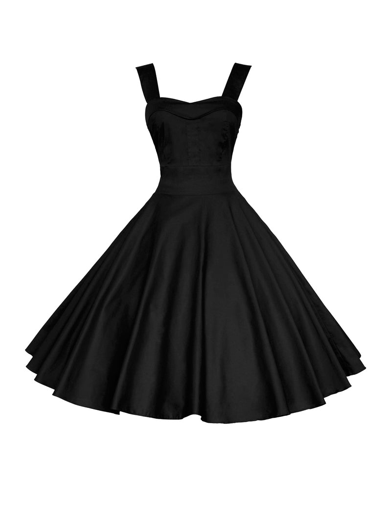 European And American Retro High-waisted Puffy Dress