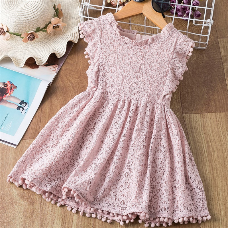 Girls lace hollow dress