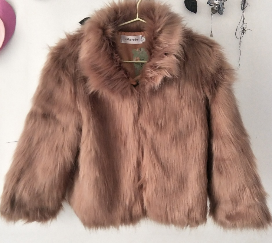 Faux Fur Jacket Fox Fur Warm Winter Stand Collar Slim Jacket