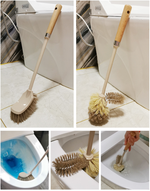 Wooden Household Handle Toilet Brush Cleaning Tools Bathroom Cleaning Brush Kitchen Floor Cleaner Brushes