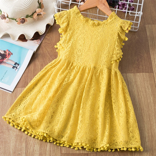 Girls lace hollow dress