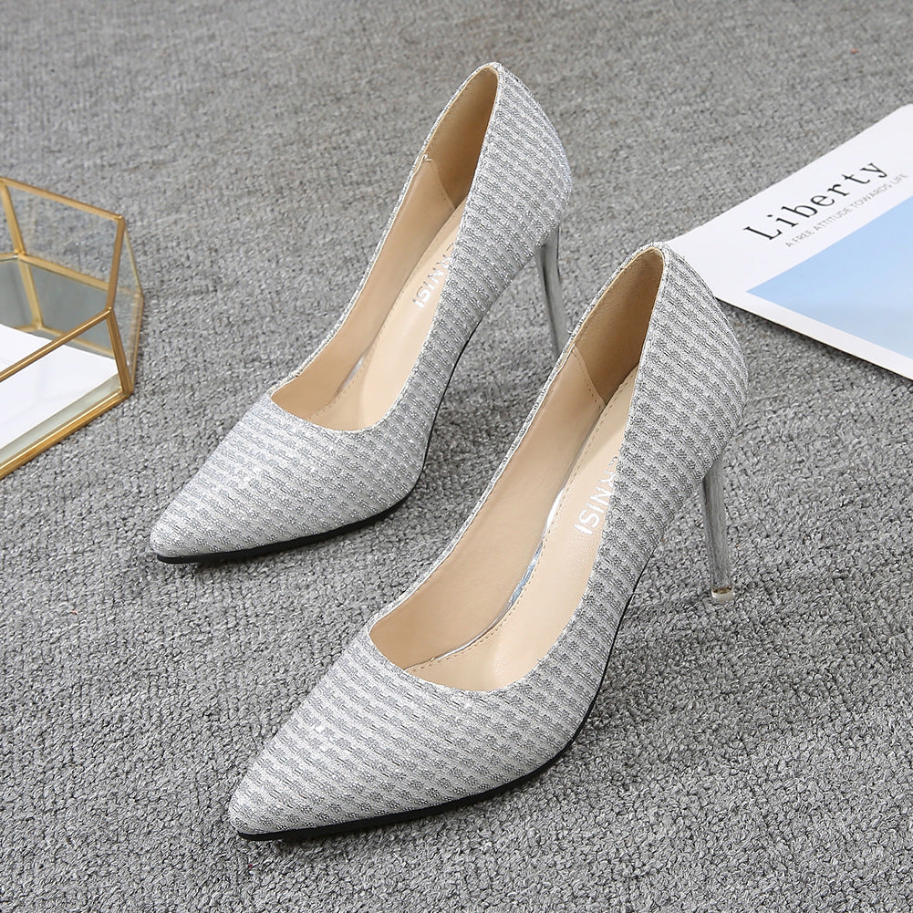 Pointed shallow mouth small fragrance shoes