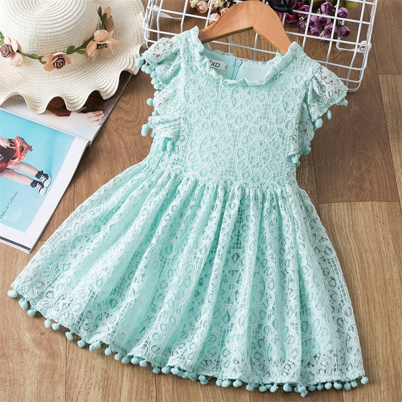 Girls lace hollow dress