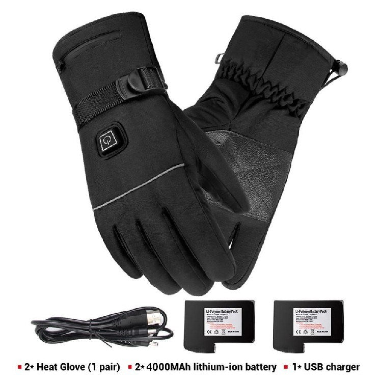 Winter Electric Motorcycle Heated  Touch Screen Gloves