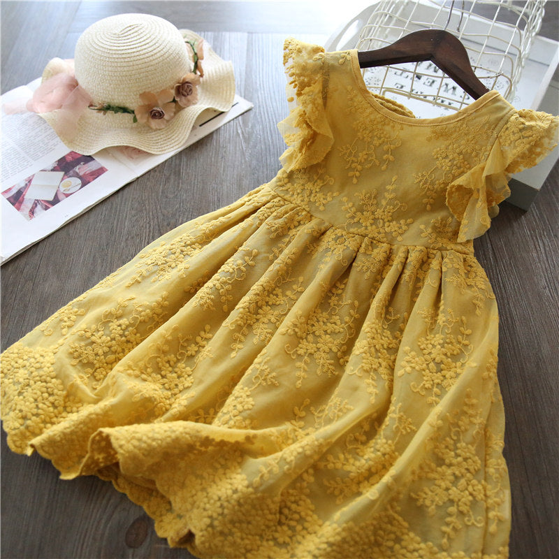 Girls lace hollow dress