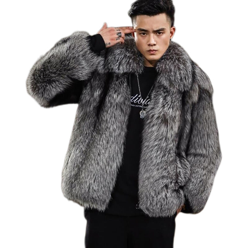 Fox Fur Faux Fur Warm Casual Jacket