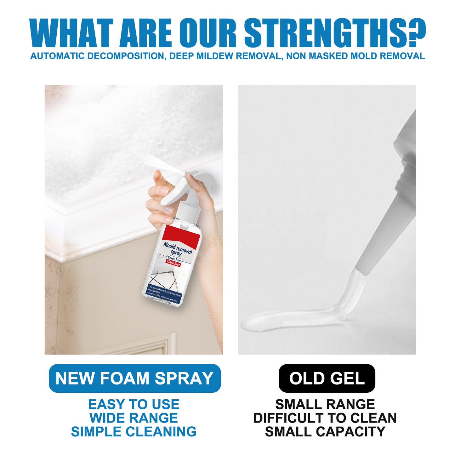 Anti-mildew Activity Foam Mildew Spot Wall Tile Cleaner