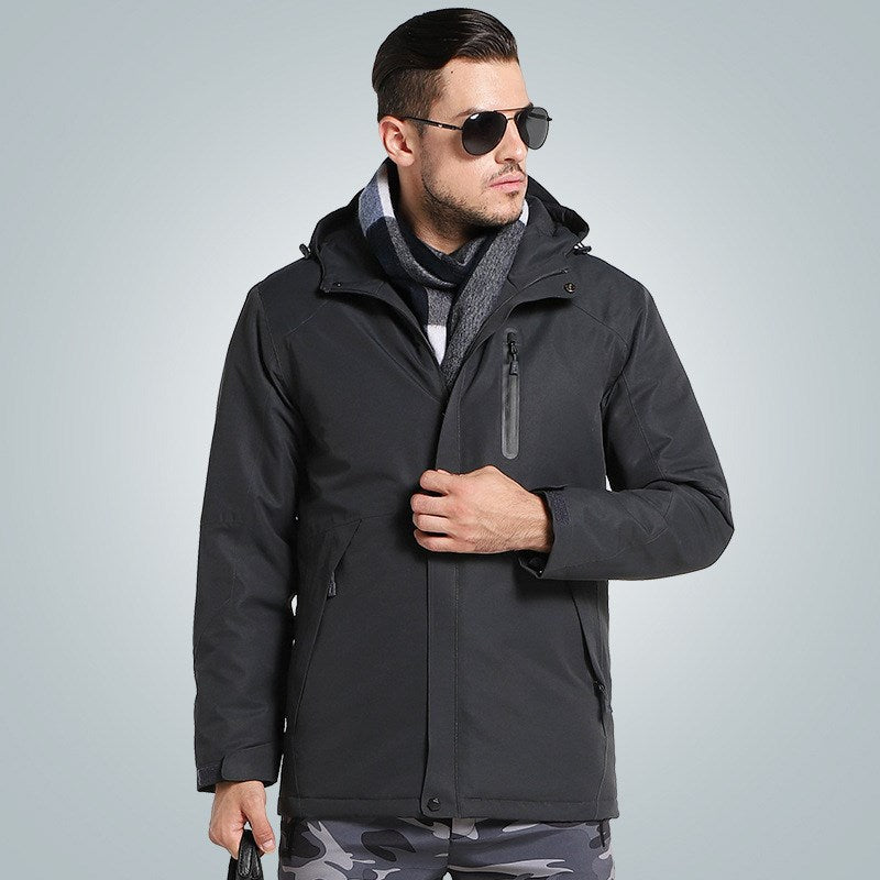 Outdoor heated charge padded jacket