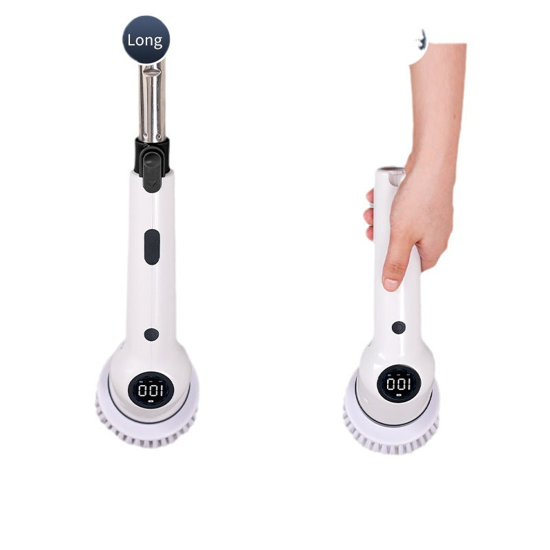 Multi-function Handheld Wireless LCD Digital Display Electric Cleaning Brush