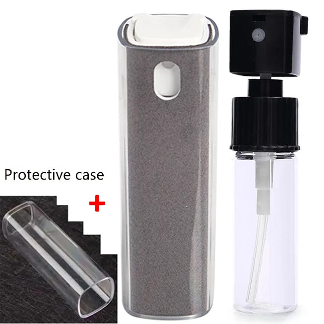 2in1 Microfiber Screen Cleaner Spray Bottle Set For Mobile Phone Computer Microfiber Cloth Wipe For Phone Cleaning Glasses Wipes