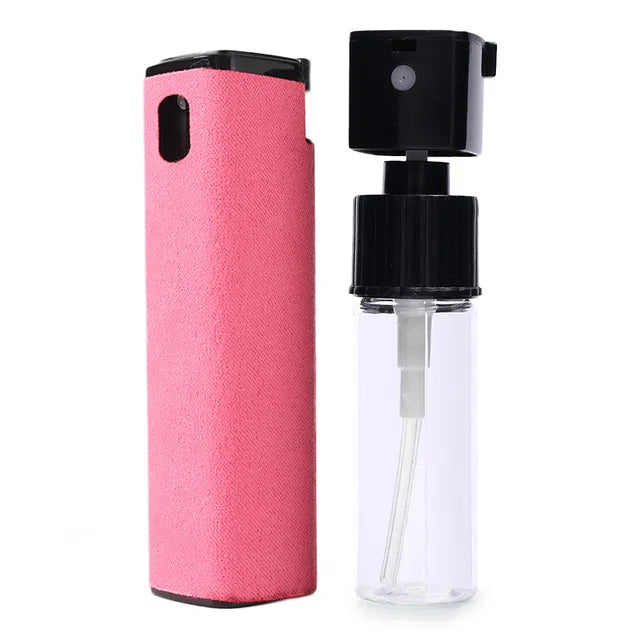 2in1 Microfiber Screen Cleaner Spray Bottle Set For Mobile Phone Computer Microfiber Cloth Wipe For Phone Cleaning Glasses Wipes