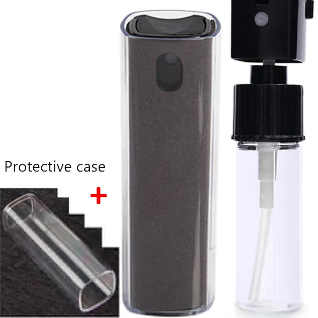 2in1 Microfiber Screen Cleaner Spray Bottle Set For Mobile Phone Computer Microfiber Cloth Wipe For Phone Cleaning Glasses Wipes