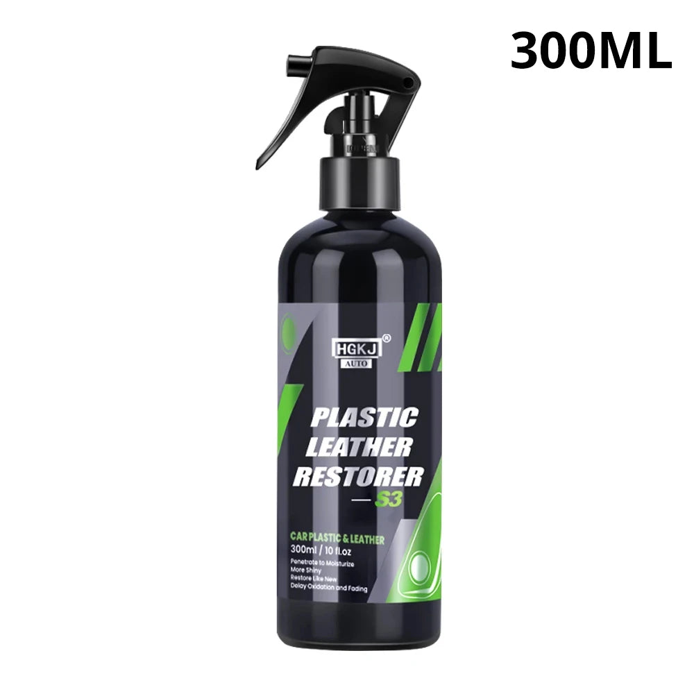 HGKJ S3 Car Interior Parts Liquid Leather Plastic Renovator Refreshing Restorer Foam Cleaner Spray Refurbishment Paste for Auto