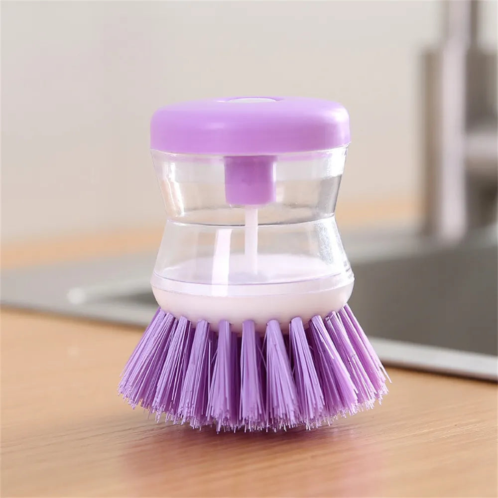 Convenient Creative Dish-washing Brush Cleaner Sink 2 In1 Cleaning Brush Handheld Hydraulic Dish-washing Brush Home Kitchen Tool