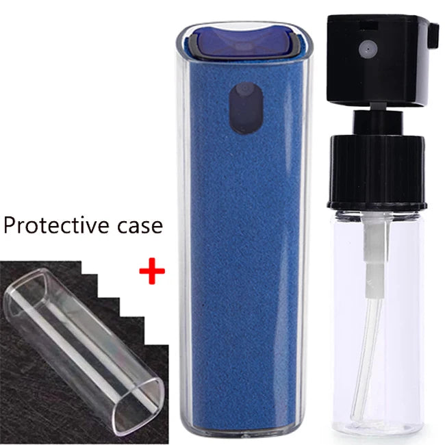 2in1 Microfiber Screen Cleaner Spray Bottle Set For Mobile Phone Computer Microfiber Cloth Wipe For Phone Cleaning Glasses Wipes