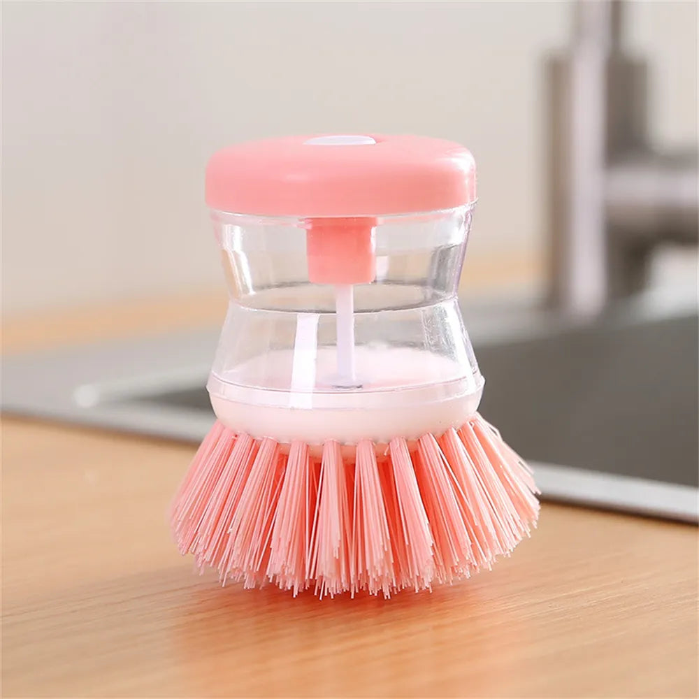 Convenient Creative Dish-washing Brush Cleaner Sink 2 In1 Cleaning Brush Handheld Hydraulic Dish-washing Brush Home Kitchen Tool