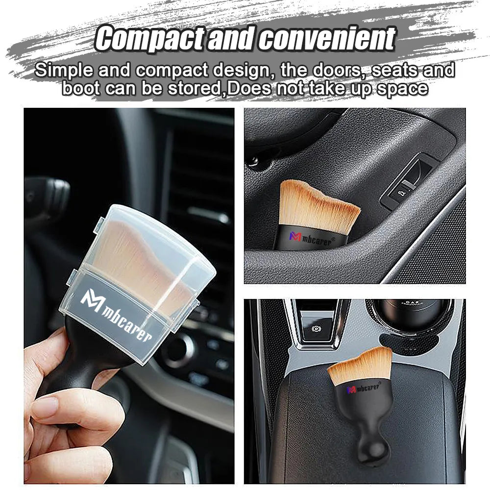 Car Interior Cleaning Brush Center Console Clean Tool Air Outlet Cleaning Soft Brush with Shell Car Crevice Dust Removal Brush