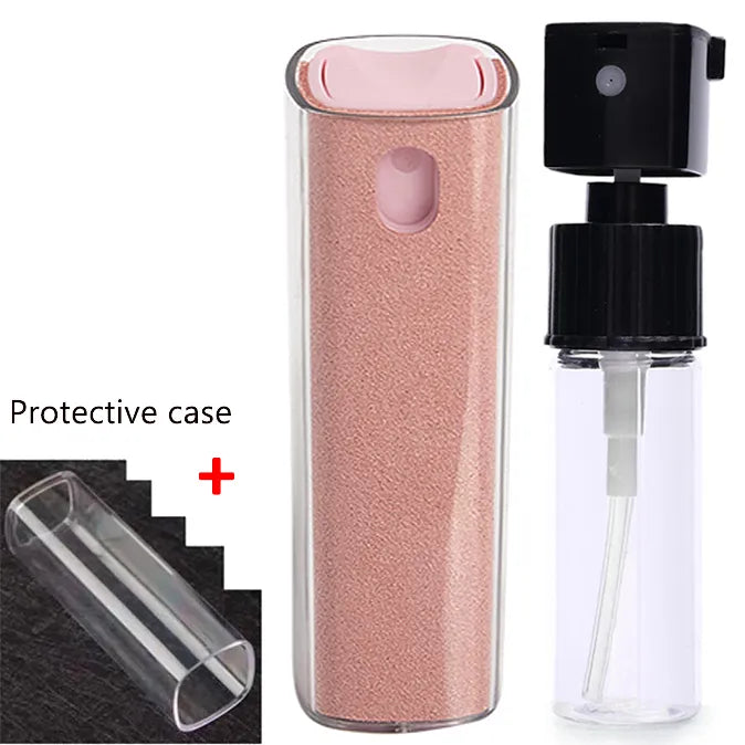 2in1 Microfiber Screen Cleaner Spray Bottle Set For Mobile Phone Computer Microfiber Cloth Wipe For Phone Cleaning Glasses Wipes