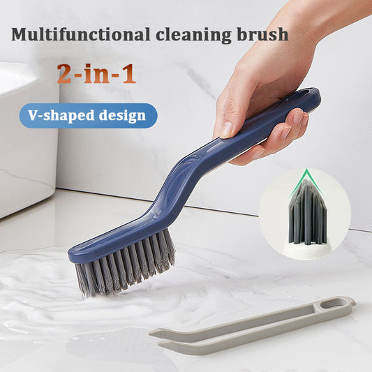 2-in-1 Multipurpose Bathroom Tile Floor Gap Cleaning Brush Window Groove Brush Convenient Household Corner Cleaning Tools